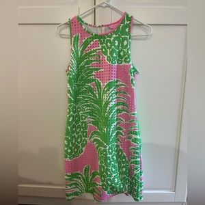 Lilly Pulitzer Perla Shift in Pink Pout Flamenco XS